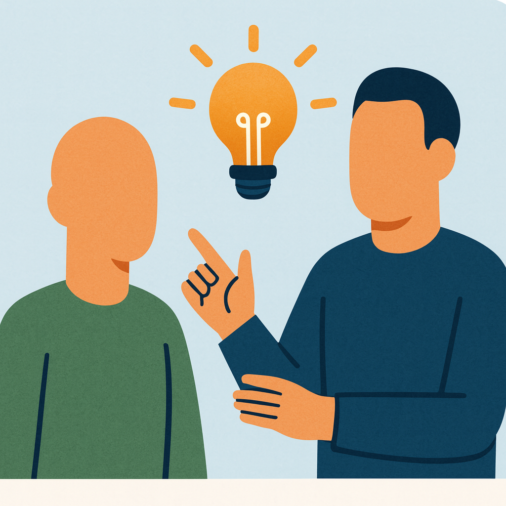 Professional mentoring and coaching illustration