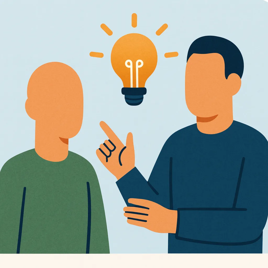 Professional mentoring and coaching illustration